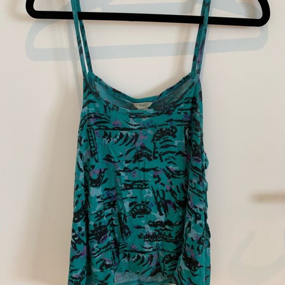 Forever 21 - Trapeze Swingy Cami Tank Top Caged Cut-Out Sides | Small | Teal - Picture 2 of 16